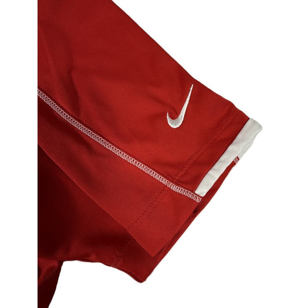 Nike Golf Polo Shirt Tour Performance Dri-Fit Red White Stretch Men's Sz M - Picture 4 of 11